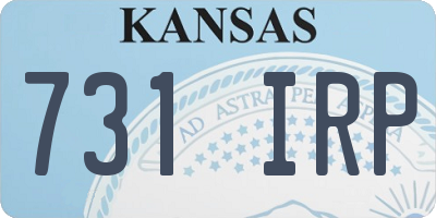 KS license plate 731IRP