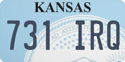 KS license plate 731IRQ