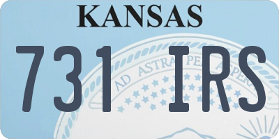 KS license plate 731IRS