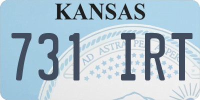 KS license plate 731IRT