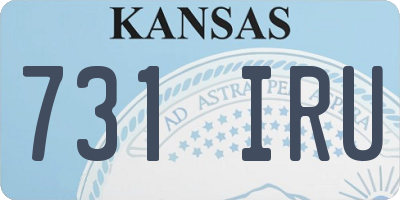 KS license plate 731IRU