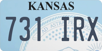 KS license plate 731IRX
