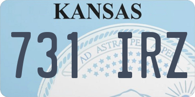 KS license plate 731IRZ
