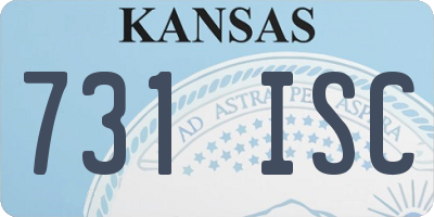 KS license plate 731ISC