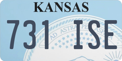 KS license plate 731ISE