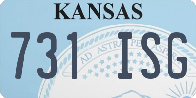 KS license plate 731ISG