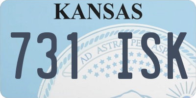 KS license plate 731ISK