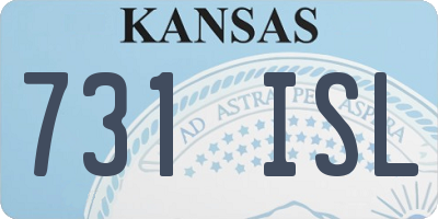 KS license plate 731ISL