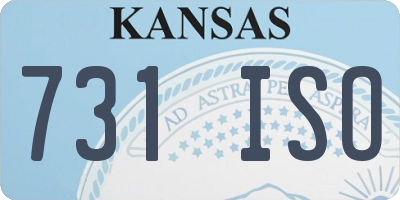 KS license plate 731ISO