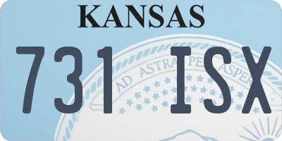 KS license plate 731ISX