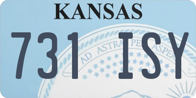 KS license plate 731ISY