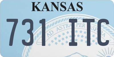KS license plate 731ITC