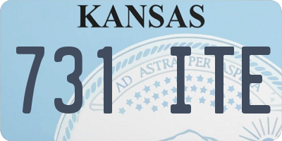 KS license plate 731ITE