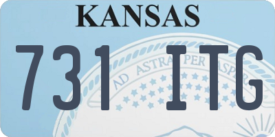 KS license plate 731ITG