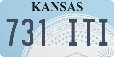 KS license plate 731ITI