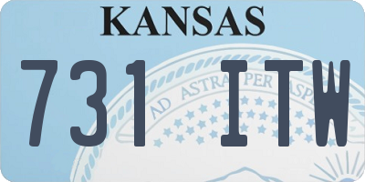 KS license plate 731ITW