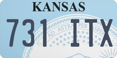 KS license plate 731ITX