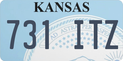 KS license plate 731ITZ