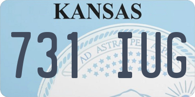 KS license plate 731IUG