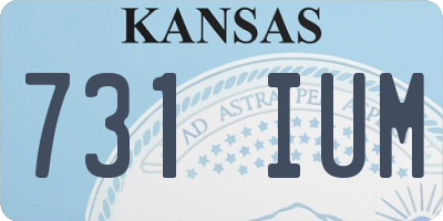 KS license plate 731IUM