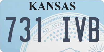 KS license plate 731IVB