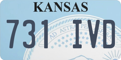 KS license plate 731IVD
