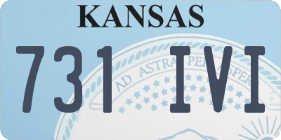 KS license plate 731IVI
