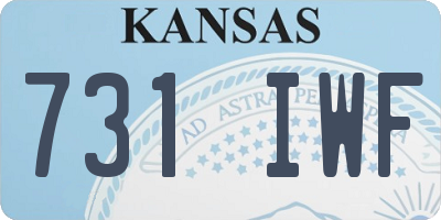 KS license plate 731IWF
