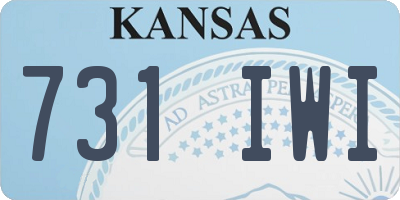 KS license plate 731IWI