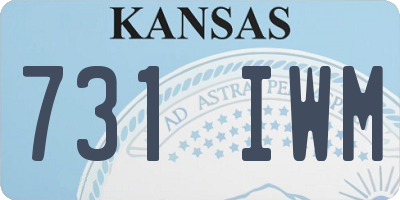 KS license plate 731IWM