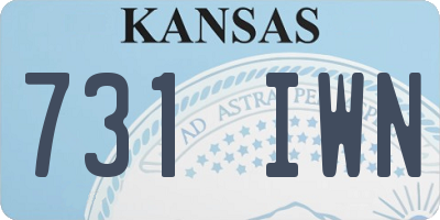 KS license plate 731IWN