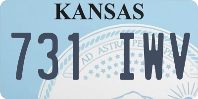 KS license plate 731IWV