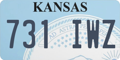 KS license plate 731IWZ