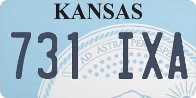 KS license plate 731IXA