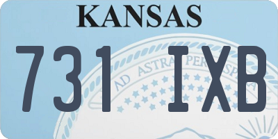 KS license plate 731IXB