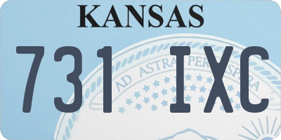 KS license plate 731IXC