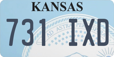 KS license plate 731IXD