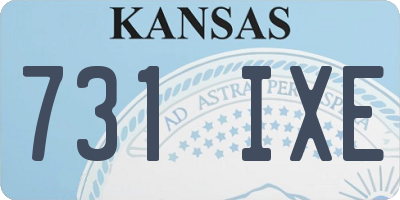 KS license plate 731IXE