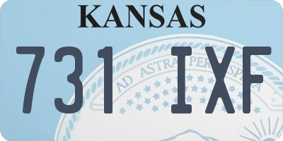 KS license plate 731IXF