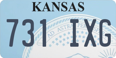 KS license plate 731IXG