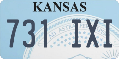 KS license plate 731IXI