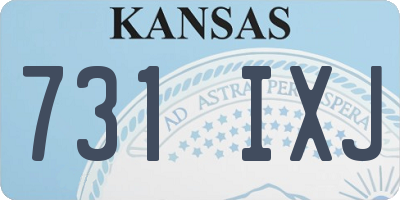 KS license plate 731IXJ