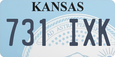 KS license plate 731IXK