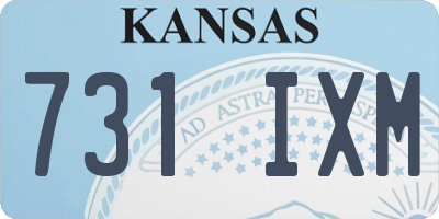 KS license plate 731IXM