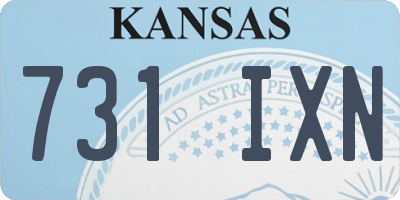 KS license plate 731IXN