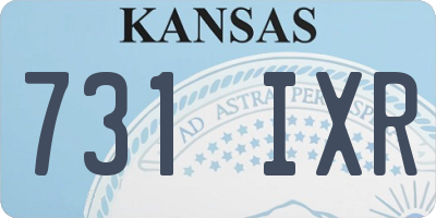 KS license plate 731IXR