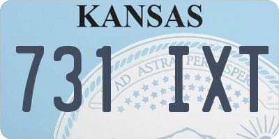 KS license plate 731IXT