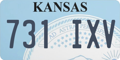 KS license plate 731IXV