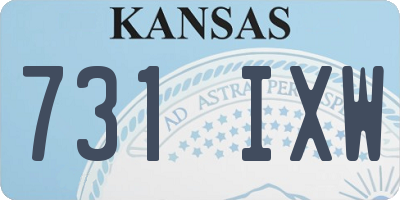 KS license plate 731IXW