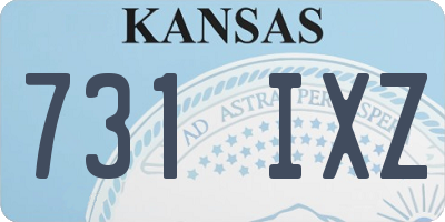 KS license plate 731IXZ
